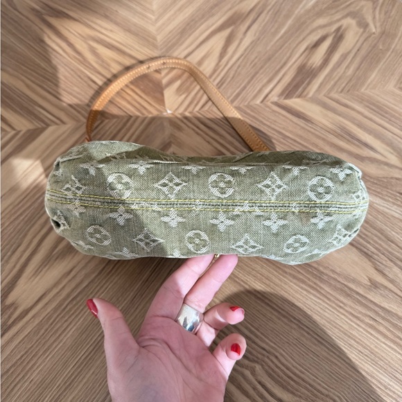 Authentic gently used Louis Vuitton Monogram mini Pleaty green denim bag - Picture 4 of 7